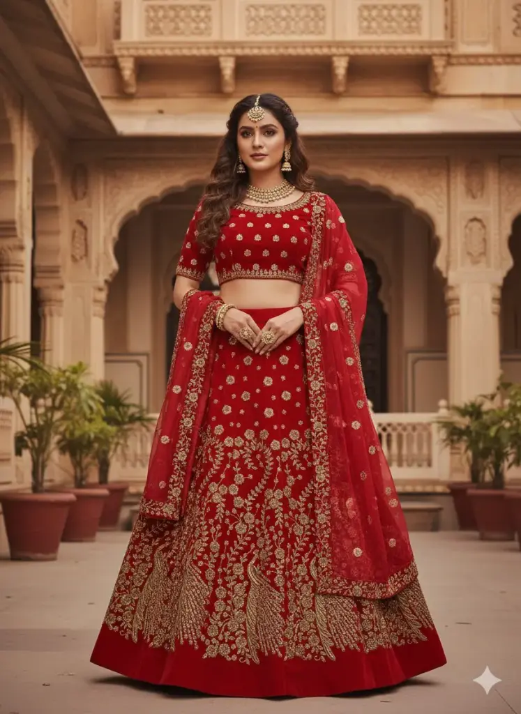 Velvet lehenga