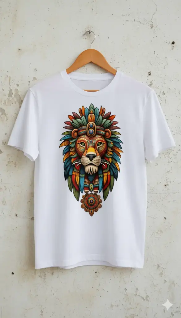 cotton hula style lion t-shirt